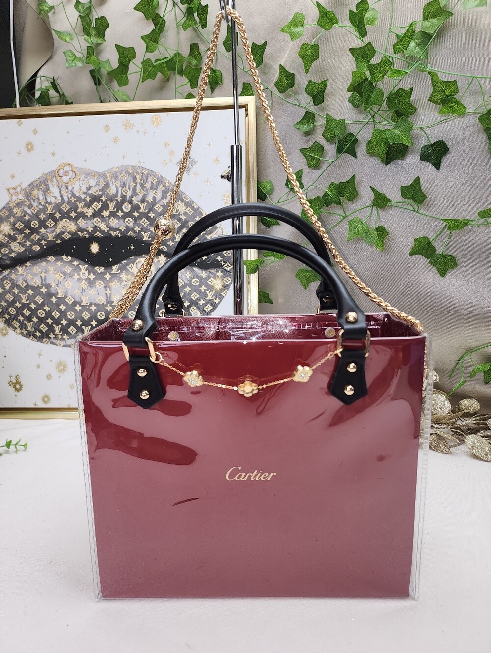 Authentic Cartier Shopping Bag In PVC Tote